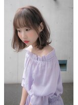 ルティア(Lutia)&nbsp;似合わせカット シースルーバング  グレージュ