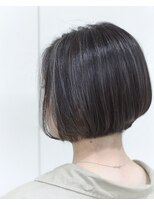 モリオフロムロンドン 大宮店(morio from London)&nbsp;大人かわいい黒髪ぱっつんボブ♪グレージュハイライト