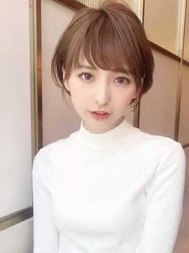 アフロート ギンザ(AFLOAT GINZA) 【小鳥居】シルキーベージュ大人可愛いボブショート前上がりボブ