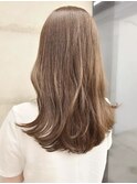 ヘーゼルベージュ シアーカラー くびれヘア くびれミディ