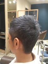 ヘアサロンアンドヘアメイクディー(hair salon hair make D)&nbsp;仙台D  白髪を生かしたメンズショートヘア×ソフモヒ仕上げ