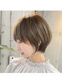 30代40代50代ショートカットショートヘアまるみショート前髪あり