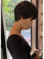 ナタン 自由が丘(NATHAN)&nbsp;アッシュオリーブ グレーベージュ 髪質改善 白髪ぼかし ショート