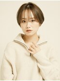 黒髪/グレーベージュ/レイヤーロング/前髪パーマ[新宿駅]
