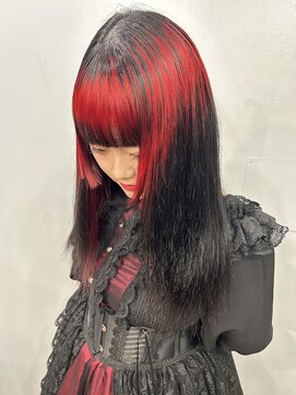 ジーナ(XENA) エンジェルリングカラー　前髪デザイン　渋谷