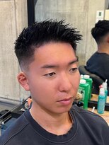 ビンゴ(BINGO)&nbsp;1522黒髪アッシュブラックツーブロック刈り上げ短髪ショート