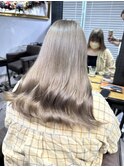 切りっぱなしボブ エアリーロング 美髪 ピンクブラウン