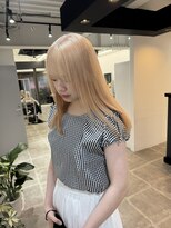 ペレ 栄店(PELE) デザインカラー/レイヤーカット/ウェットヘア/オリーブベージュ