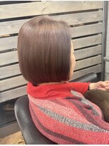 アール(R)&nbsp;前下りミニボブ＋ピンクブラウン