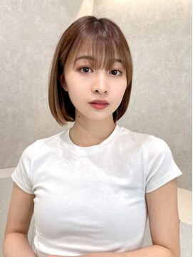 ロエ 元町店(Loe) 前下がりボブ/切りっぱなし/内巻きボブ/大人可愛い/薄めバング