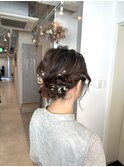 ヘアアレンジ　ボブアレンジ　お呼ばれヘア　博多