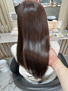 アンジュール 鹿児島中央店(UNJOUR.) ［髪質改善］PREMIUMストレート/カット/30代40代50代