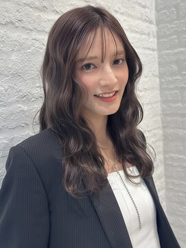 ケーツー 谷町(K-two) 透明感のあるベージュ系カラー*ロングヘア*髪質改善*白髪染め