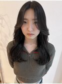 くびれヘア/アプリコットオレンジ/夏のヘアアレンジ/梅田