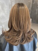 ピークアブー 原宿ハラカド(PEEK-A-BOO)&nbsp;海外風ミディアムロングレイヤーハッシュカット段たっぷり