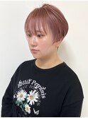 【VIVO】ツーブロックマッシュショート ピンクベージュ 深江橋