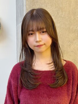 ミリ(mm) ナチュラル可愛い10代20代30代楽チンスタイルワンカールレイヤー