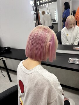 ミニョン(Mi9non) ピンクベージュのアンブレラカラー