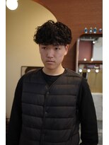 エディ(Edy)&nbsp;メンズ刈り上げスペインカール波巻きスパイラルパーマ眉毛カット