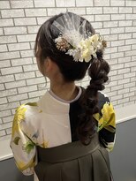 バサラ 大阪梅田店(VASARA)&nbsp;卒業式ヘア　袴ヘア　編み下ろし　ポニー　タイトヘア　卒業袴