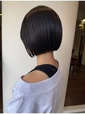 大人スタイル/ボブスタイル/切りっぱなしボブ