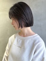 ニコトウキョウ 新宿(nico TOKYO) 20代30代切りっぱなしボブタッセルボブ顔周りレイヤーオリーブ