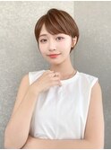 ハンサムショート/丸みショートボブ/20代30代40代50代/顔周り