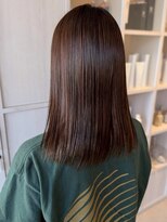 ラレヴ(Le Reve)&nbsp;切りっぱなし 20代 ダークブラウン 髪質改善 顔周りカット