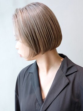 アルバム 銀座(ALBUM GINZA) ミルクティーボブ_ピンクベージュクールショート_ba309911