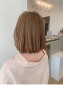 ふんわりボブ◎やわらかベージュカラー