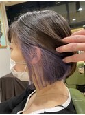 インナーカラー/アクセントカラー/バイオレットピンク/ボブ
