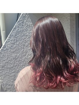 アジールヘア 池袋東口店(agir hair) ピンクグラデーションカラーティーンズガーリー池袋池袋東口
