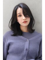 ブラン 天王寺(Blanc)&nbsp;【Blanc】黒髪グレイアッシュ　外ハネ　くびれ　ボブ