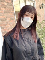 ユイマァル 連島店(YUIMARL) 顔まわりレイヤー×インナーピンクバイオレット