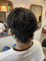 アメラボ(AmeLab) 名古屋波巻きパーマ メンズマッシュウルフカット