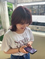 ラミエ バイ メルト 吉祥寺(lamie by melt)&nbsp;【小川】ピンクブラウン/切りっぱなし/エアリーロング