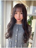 韓国風 前髪カット 艶髪 くびれ巻き サイドバング