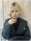 ワンレンボブカット×レイヤー