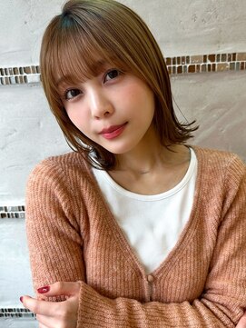 シルクレイ 新宿店(Silk-lei) 愛され切りっぱなしボブ ベージュカラー どんな年代も◎新宿