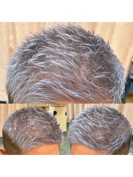 銀座マツナガ 神田店 ツーブロック/ショート/シルバーアッシュ/グレーアッシュ/銀髪