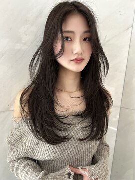 サイン 表参道(SIGN) 韓国ヘアーハッシュカットレイヤーカットグレージュブリーチ無し