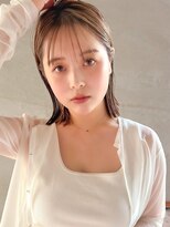 ナル(nalu.) ロングボブ/ハイライト/シースルーバング/切りっぱなし/髪質改善