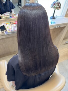 ラディシュ さがみ野(RADISH) 20代30代髪質改善カラー黒髪小顔暖色系レイヤーミディ艶感アップ