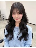 韓国ヘア 暗髪透明感カラー 髪質改善トリートメント