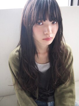 コス(kos) リラックスウェーブ＊透け感セピアグレー