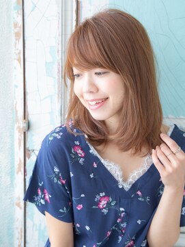 ラ ソール ヘア(La sol HAIR) 重めバングのナチュラルセミディ