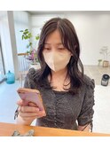 ナチュラル グレーアッシュ ミディアムデザイン
