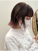 切りっぱなしボブ/大人かわいい/美髪/こなれミディ/カラー/54