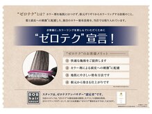 アース 田和山店の雰囲気（【ゼロテクとは】⇒カラー剤を地肌につけず、塗布する技術のこと）