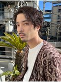メンズカット パーマ センターパート 
